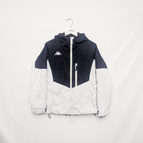 Kappa Hooded Windbreaker Jacket – Xs – Navy/white Colourblock – Full Zip