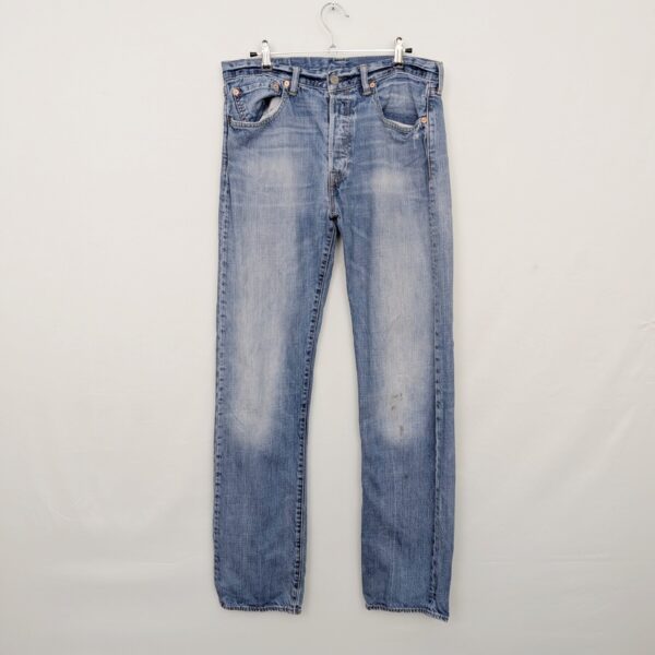 Levi’s 501 Men’s Jeans - W32 L34 - Blue - Straight Leg - Button Fly