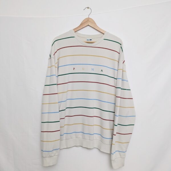 Puma Multicolour Stripe Crewneck Sweatshirt – Men’s Large (2017)
