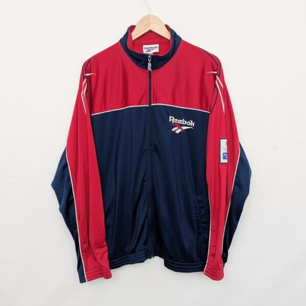 Vintage Reebok Uefa Champions League Track Jacket - Mens Large - Red/navy