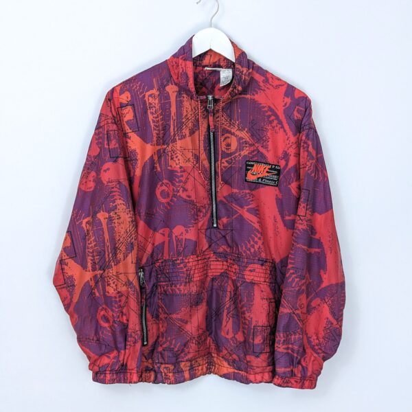 Vintage Nike Windbreaker Jacket - Red/Purple - Size M