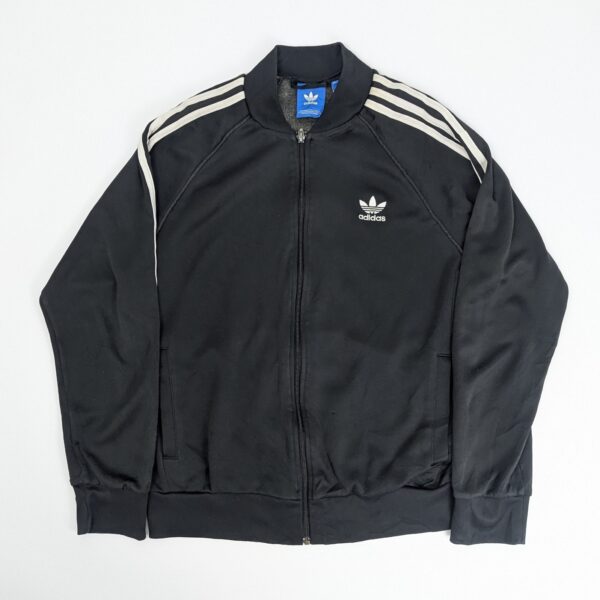 Adidas Track Jacket - Black/white - Size L - Trefoil Logo