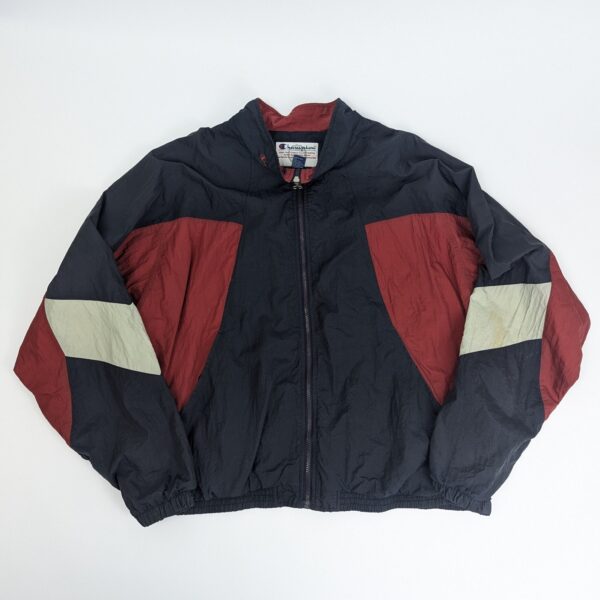 Champion Vintage Windbreaker Jacket - Navy/red/off White - Zip Up - Size Xxl