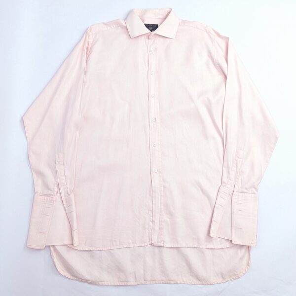 Crombie Pink Formal Shirt - Pastel - Long Sleeve Button Up - Size 17 (large)