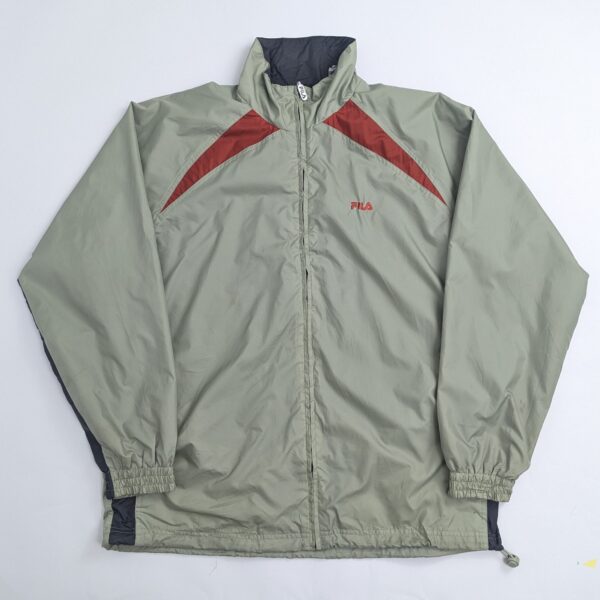 Fila Windbreaker Jacket - Green/orange - Size M