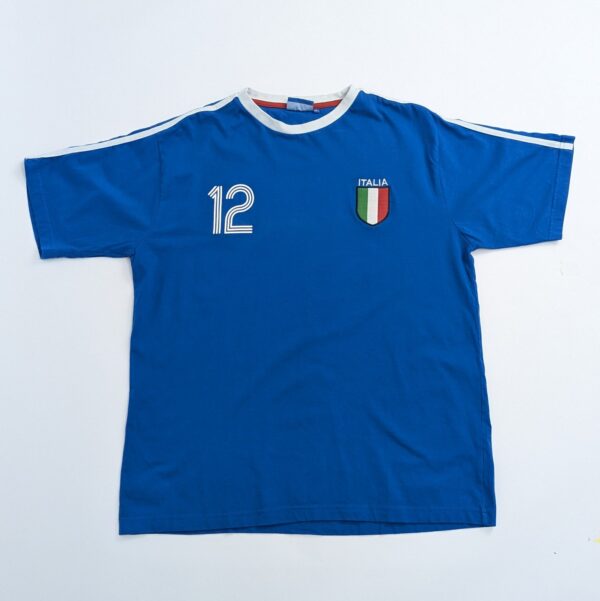 Italy Football Style T-shirt - Blue - Mens Size Xl