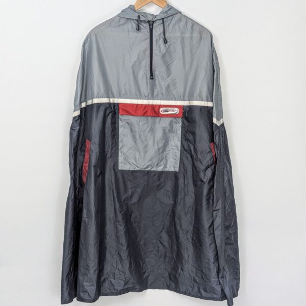 Move Sport Packable Rain Poncho - Dark Grey/grey/red - One Size Oversized