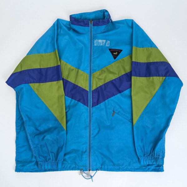Puma Vintage Packable Windbreaker Jacket - Blue/green - Mens Xl