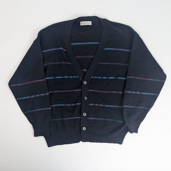 Vintage Breidhof Cardigan - Made In West Germany - Dark Navy - Xl