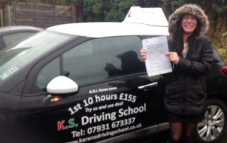 Congratulations to Anna Knapik Passing her Practical Driving