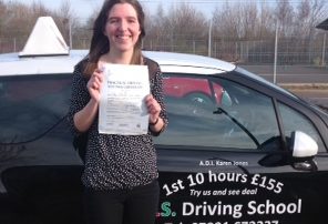 Jordanna Fay Hall Passed her Practical Driving Test 11th March