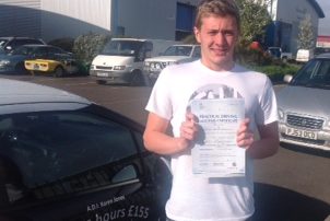 Will Slawson Passed his Driving Test in Shrewsbury 15th April