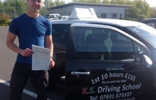 Congratulations to Mike Lewis Passed his Driving Test 1st May