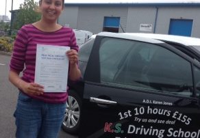Congratulations to Nicky Marshall who passed her driving test
