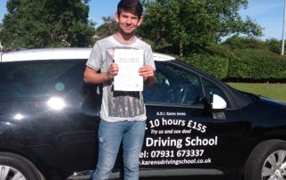 Congratulations to Connor Simpson from Telford for Passing his Driving