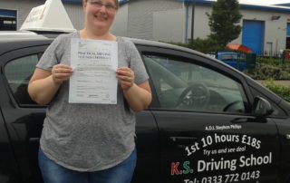 Driving Lessons in Shrewsbury Cheryl Water-Morns Passed