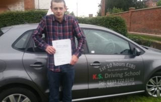 Driving Lessons Whitchurch Jack Pitt Passed his driving test