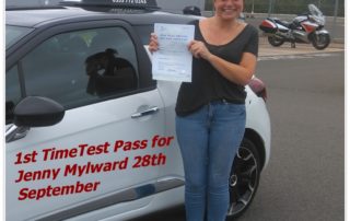 Driving Lessons Shrewsbury 1st Time Pass for Jenny Mylward