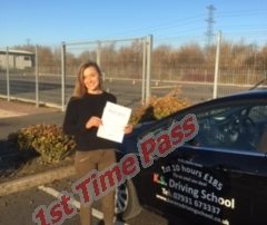 Driving lessons Shrewsbury Tempany Jones passed 1st Time 29th November