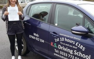 Rita Ferreira Passed her Driving Test on 14th November