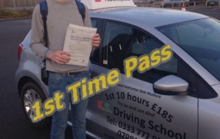 1st Time Driving Test Pass for Josh Nicholas 15th December