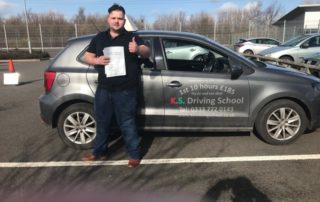Driving Lessons Shrewsbury Michael McDonald Passes 1st Time 2nd March