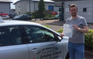 Charlie Dean Passed his driving Test in Shrewsbury 25th May