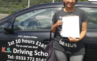 Kirthana Iler Passed her Practical Driving Test on 4th June 2017