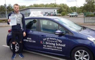 Driving Lessons Shrewsbury 1st time for Kyle Turner 31st July