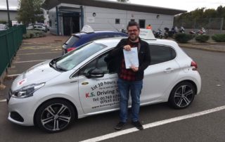 Driving Lessons Shrewsbury Test Pass on Friday 13th for David Middleton