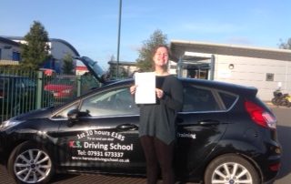 Driving Lessons Shrewsbury Elizabeth Coley Passed 1st Time on 17th October