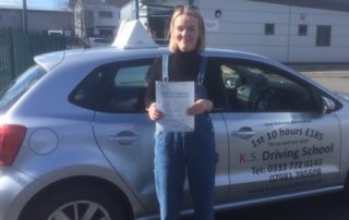 Annie Nicholls Passed her Driving Test 1st Time in Shrewsbury on the 8th March