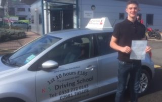 Driving Test Pass 1st Time for Josh Jones on the 16th March