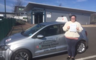 Driving Test Pass for Amy Larkin in Shrewsbury 26TH March