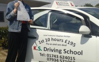 Driving Test Pass in Shrewsbury for Elizabeth Bird