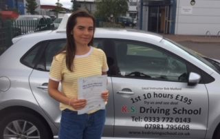Congratulations to Lucy Cowper who passed her driving test