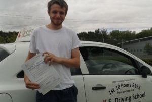 Well done to William Bennett Driving Test Pass on 15th August in Shrewsbury