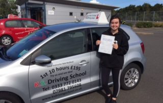 Congratulations to Katy Faulkes who passed her driving test 1st