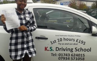 Winnie Mutengua Passed her Driving Test