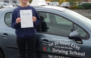 Driving Test Pass Shrewsbury Elia Boswell