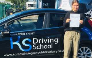1st Time Driving Test Pass for Ella Mead Shrewsbury