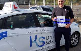 Congratulations to Dino Zapties who passed his driving test FIRST TIME in Shrewsbury