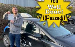 Well done to Sam for passing his test today