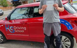 Guy passed his test