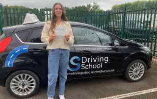 Passed her Driving Test in Shrewsbury end of june