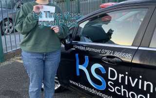 Well done to Matilda Battrick who passed her Driving Test in Shrewsbury 1st time