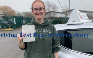 Driving Test Pass 1st Time with Vannessa at K S Driving School Shrewsbury