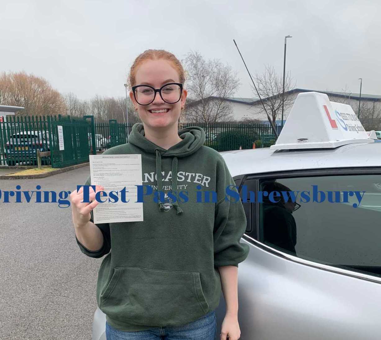 Driving Test Pass 1st Time with Vannessa at K S Driving School Shrewsbury